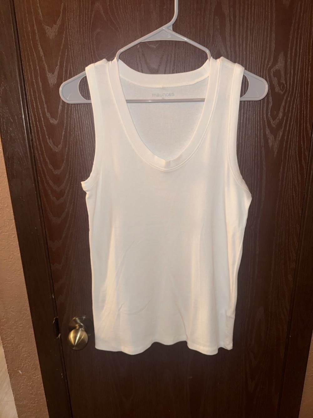 Maurices White Classic Ribbed Tank Top